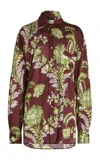 Etro Floral Print Viscose Shirt In Multi