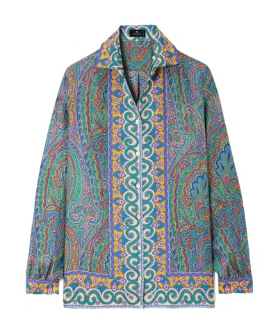 Etro Printed Shirt In Multicolor