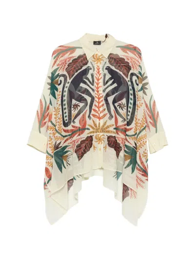Etro Printed Shirt In Neutral