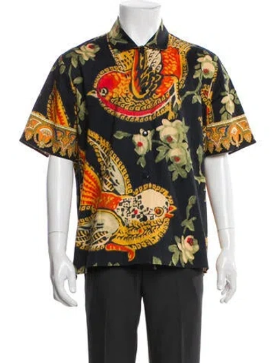 Pre-owned Etro Printed Short Sleeve Shirt In Black
