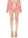 Etro Printed Shorts With Decorative Waistband