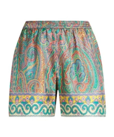 ETRO ETRO PAISLEY PRINTED ELASTICATED WAISTBAND SHORTS