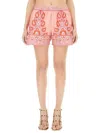 Etro Paisley-print Shorts In Pink