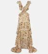 Etro Printed Silk-blend Maxi Dress In Multi