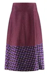 Etro Printed Silk Blend Skirt In Animal Print