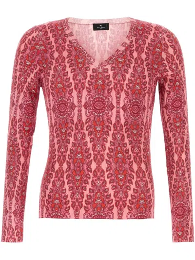 Etro Printed Silk Blend T-shirt