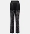 Etro Printed Silk-blend Wide-leg Pants In Grey
