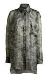Etro Printed Silk Blouse In Grey