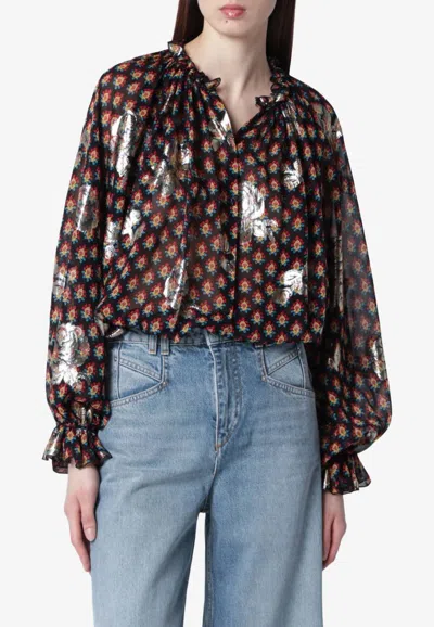 Etro Printed Silk Blouse In Multi