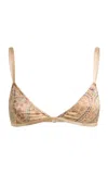 Etro Printed Silk Bra In Multi