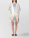 Etro Printed Silk Caftan Drawstring Waist In Multi
