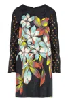 Etro Printed Silk Dress In Multi