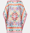 Etro Printed Silk Foulard Top In Multicoloured