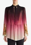 Etro Printed Silk Georgette Shirt