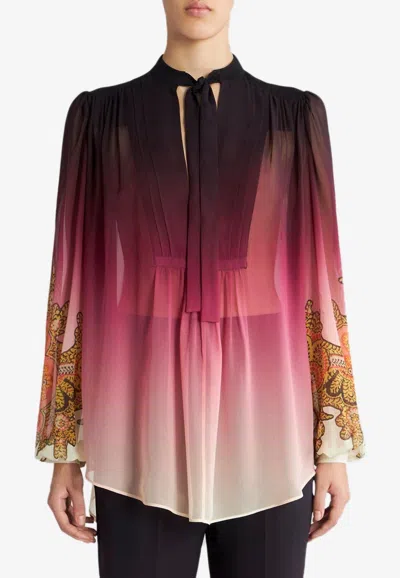 Etro Printed Silk Georgette Shirt
