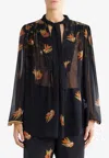 Etro Woman Top Black Size 12 Silk In Black