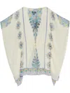 Etro Printed Silk Caftan Drawstring Waist In Multi