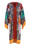 Etro Printed Silk Kimono In Multi