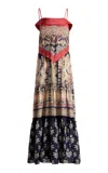 Etro Printed Silk Maxi Dress In Brown
