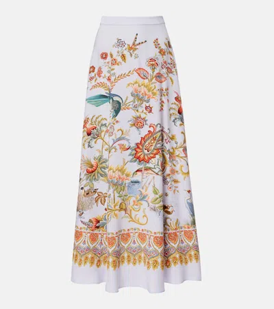 Etro Printed Silk Maxi Skirt In Multi