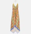 Etro Halter-neck Patterned Dress In Multi