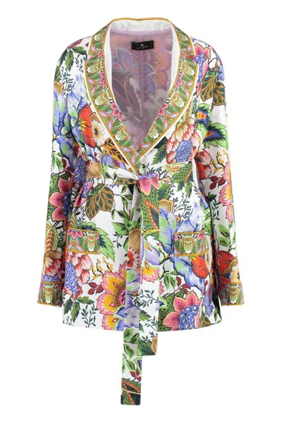 Etro Printed Silk Night Gown