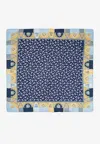 Etro Pattern Silk Scarf In Blue