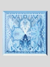 Etro Printed Silk Pocket Square In Light Blue