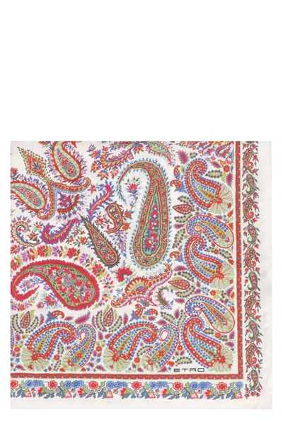 Etro Printed Silk Scarf In Multi
