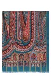 Etro Printed Silk Scarf In Multi
