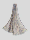 Etro Printed Silk Scarf In Light Blue