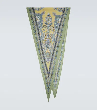 Etro Printed Silk Scarf In Multi