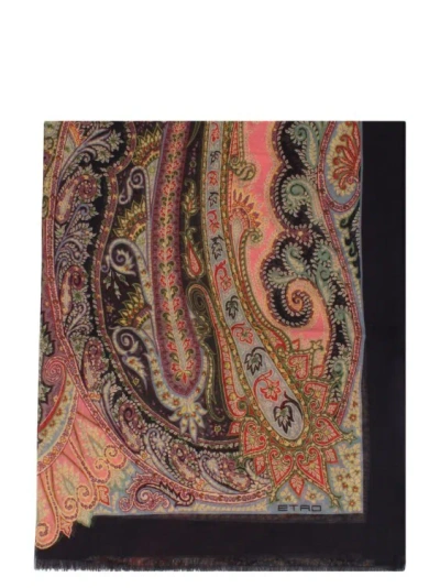 Etro Printed Silk Scarf In Multicolor