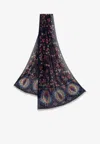 Etro Printed Silk Scarf In Multicolor