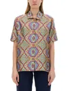 Etro Printed Silk Shirt In Animal Print