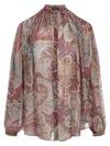 Etro Printed Silk Shirt In Multi