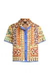 Etro Printed Silk Shirt In Multi