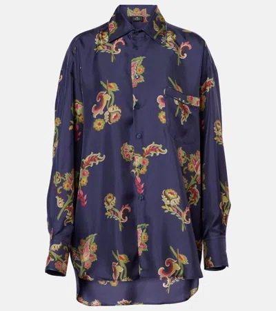 Etro Printed Silk Shirt In Multicoloured