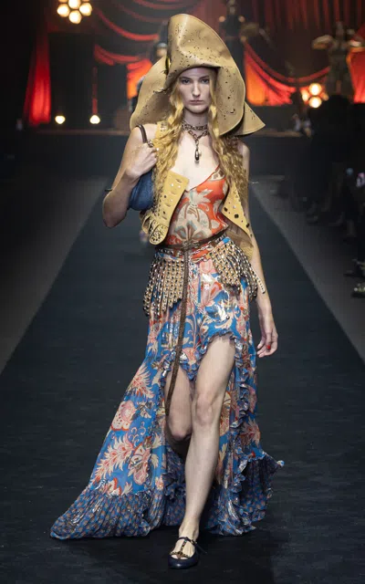 Etro Printed Silk Tank Top In Multi