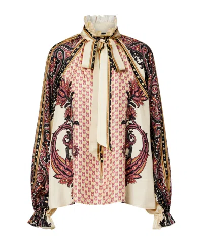 Etro Printed Silk Twill Blouse In Multi
