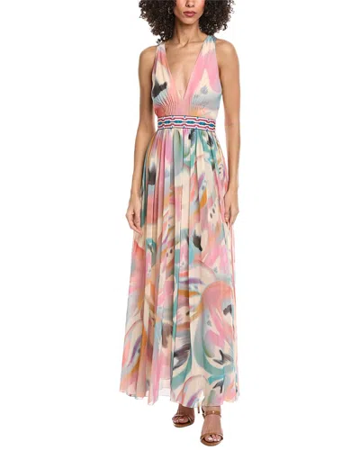 Etro Printed Silk-blend Maxi Dress In Multi