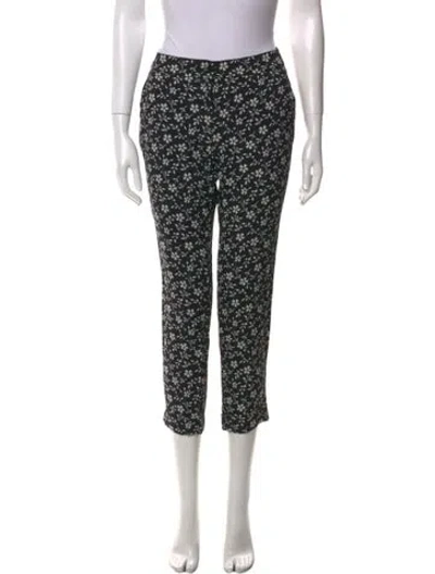 Pre-owned Etro Printed Skinny Leg Pants In Black