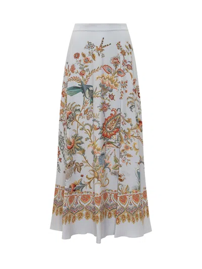 Etro Printed Skirt For Spring/summer 2026 In Azzurro
