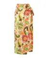 Etro Floral Cotton-silk Beach Cover-up In Multicolor In Multicolor