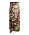 Etro Floral Draped Midi Skirt In Multicolor