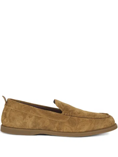 Etro Printed Slip-on Loafers In Brown
