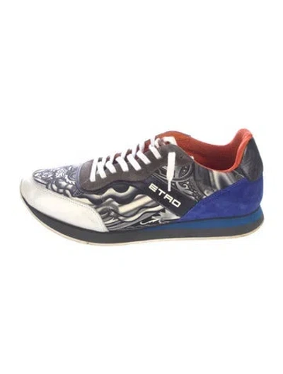 Pre-owned Etro Printed Sneakers In Blue