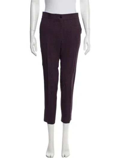 Pre-owned Etro Printed Straight Leg Pants In Black