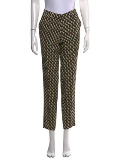 Pre-owned Etro Printed Straight Leg Pants In Black/neutrals