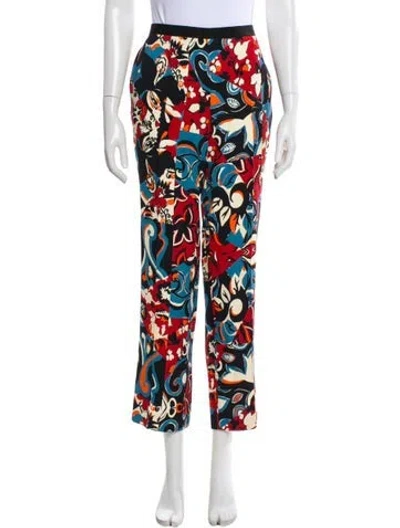 Pre-owned Etro Printed Straight Leg Pants In Multi